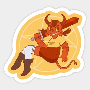 devilish tiefling Sticker